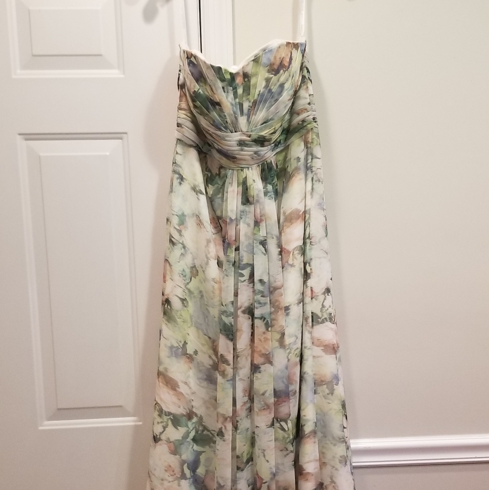David's Bridal Watercolor Formal Gown